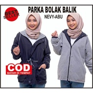 JAKET perasut BB(bolak balik) VANS CEWEK /jaket Parka