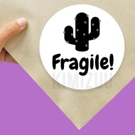 10cent Fragile sticker. Unique mail sticker. Envelope sticker. cactus sticker