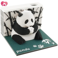 3D Calendar Panda 3D Memo Pad Art Sticky Notes Tear-Away 3D Notepad Calendar Creative Desk Calendar 