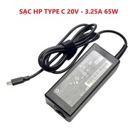 Sạc laptop HP Type C (20V-3.25A /15V-4.33A /12V-5A /10V-5A /9V-3A /5V-3A) - 65W Kèm dây nguồn (Shop