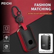 Cover Kunci Mazda 3 CX4 CX5 CX8 CX30 Cowhide Car Key Case Cover Accessories