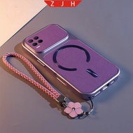 ABCE Case For Realme 8 8s 5g Large Lens Window Magnetic Phone Case Colorful C-Port Magnetic Ring Des