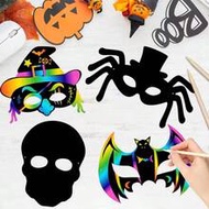 36pcs Bulk Pack Rainbow Scratch Art Mask Set/DIY Magic Sensory Party Favors Kit With 6 Costume Masks