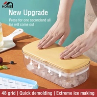 [In stock] 48-hole lazy silicone ice maker/ice cube mold/ice storage box with lid/ice mold box/free ice shovel