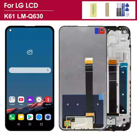 6.53'' For LG K61 LCD Display Touch Screen Digitizer Assembly With Frame For LG Q61 LMQ630EAW LM-Q63