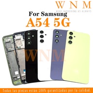 For Samsung Galaxy A54 5G A546 SM-A546B LCD Front Frame Bezel Back Battery Cover + Middle Frame + Ca