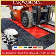 Heavy Duty Interlocking Plastic Drainage Floor Tiles, Anti-Slip Garage & Car Wash Flooring 40x40cm |