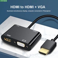 HDMI to HDMI VGA Adapter with Audio HDMI To VGA HD Converter VGA Splitter Dual Display Simultaneousl