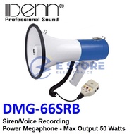 Denn DMG-66SRB Power Megaphone (Siren/Record/DC Rechargeable Battery/DC 12V input/Built-in Microphon
