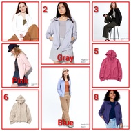 Uniqlo Women AIRism Jaket Mesh Hoodie Proteksi Sinar UV