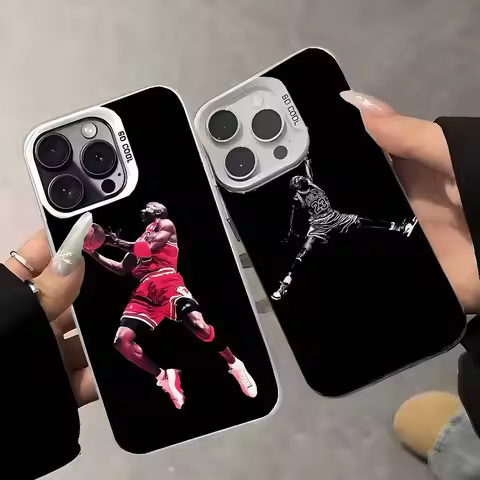 1PC M-Michael J-Jordan Phone Case For IPhone 17 Air 16 15 14 13 12 11 Pro Max Plus Color Shockproof 