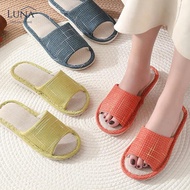 LUNA [Simplicity Slipper] Ins Super Comfortable Cooling Linen Cushion Men Women Indoor Anti-Slip For