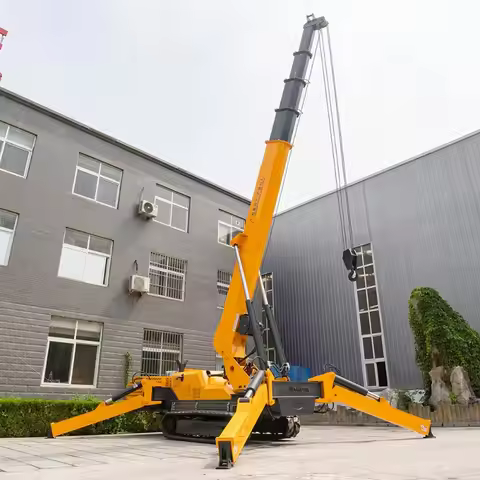 CE EPA EURO 5 Telescopic Boom Lifting 19 M Spider Crane 10 Ton Crawler Spider Crane
