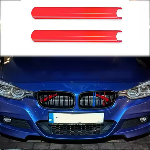 2pcs Car Front Grille Trim Strips V Brace M Sport Bar Decoration For BMW F20 F21 F22 F23 F30 F31 F32