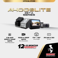 Mohawk A400S Lite Dual Dashcam 2.5K QHD (1440P+1080P) | Car Dashcam Kereta Depan Belakang Wifi App