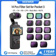 NEEWER 14 Pcs Filter Set for DJI Pocket 3 Bộ lọc ống kính máy ảnh CPL ND8/16/32/64/128/256/1000 ND8/