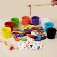 Baby Color Classification Cup Magnetic Fishing Toys Children 1 to 3 Years Old Kindergarten Early Edu