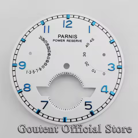 37mm Parnis White Watch Dial Kit Seagull ST2505 Automatic Movement Wristwatch Faces