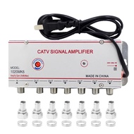 Practical 6Way 20DB Antenna Signal Amplifier Home TV Box Signal Booster Splitter With Good Heat Dissipation