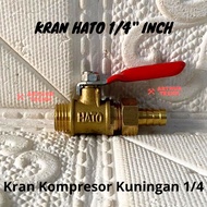 Hato 1/4" Inch Brass Compressor Valve Hato Air Compressor Valve 1/4"