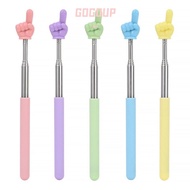 GOGUVO Finger Reading Sticks, Stainless Steel Telescopic Rod Teaching Pointer, Professional Finger D