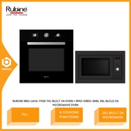 [PACKAGE] Rubine RBO-LAVA-70SS 70L Built in Oven + RMO-OREO-28BL 28L Build in Microwave Oven