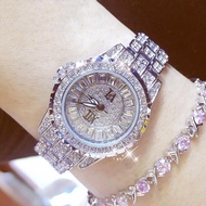 BS Bee Sister 2022 New Full Diamond Watch For Women Luxury Elegant Ladies Watch Fashion Silver Cryst