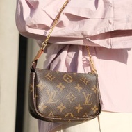 LOUIS VUITTON LV Monogram Mini Pochette bag 手提包 日本中古