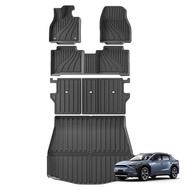 Subaru Solterra for Toyota BZ4X 2023 2024 2025 TPE 3D Car Floor Mats Cargo Liner Trunk/Backrest Pad 