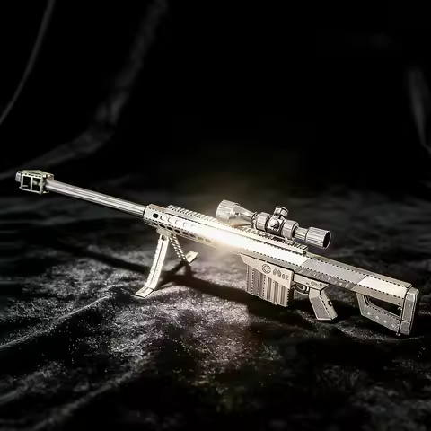 3D Metal Puzzle DIY Handmade Barrett Sniper Rifle Military Assembly Model Laser Cutting Kits Jigsaw