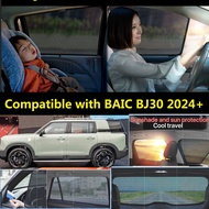 Magnet Car Window Sunshade Compatible with BAIC BJ30 2024+ UV Protection Car Curtains Auto Accessori