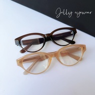 Y2K slanted eye shape glasses with high quality 5726 steel frame
