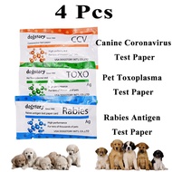 4PCS Disposable Canine Puppy Pet Dog CCV TOXO Toxoplasma Rabies Antigen Rapid Test Kit Strip Accurat