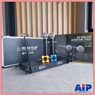 รุ่นกล่องไม้ MICROTECH MT-333D กล่องไม้ ไมค์ลอยมือถือคู่ ไมค์โครโฟน ไมค์ลอย คลื่นความถี่ถูกต้องตาม ก