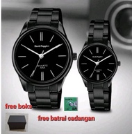 Jam Tangan Cauple Analog Strap Rantai Free Boks