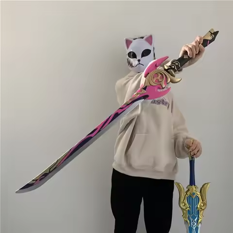 100Cm Mistsplitter Reforged Genshin Impact Kamisato Ayaka Cosplay Sword Weapon Props Safety PU Role 