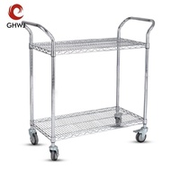 Small Trolley Material Car with Double-layer Picking Truck Silent Moving Turnover Car Warehouse Pick