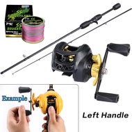 Sougayilang Fishing Rod and Reel Set Casting Set Fishing Set 180cm Fishing Rod with 6BB Baitcasting 