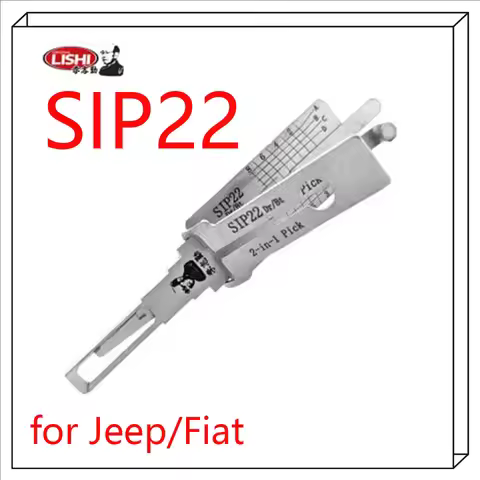Lishi 2-in-1 Pick/Decoder LOCKSMITH TOOL for Jeep/Fiat SIP22