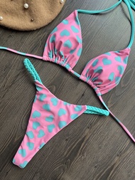 RUOTONGSEPT Nữ Da Báo Brasil Bikini Bộ Gợi Cảm Thông Đồ Bơi 2 Áo Tắm Không Dây Eo Thấp Mặc Đi Biển