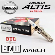 ALK7RJY 3เขี้ยว IRIDIUM BTL บีทีแอล หัวเทียนเข็ม เครื่องดูโอ้ VVTI DUAL (แพ็ค 4 หัว) เทียบ SC20HR11 FXE20HR11 ILKAR7B11 TOYOTA ALL NEW ALTIS 1ZR 2ZR 3ZR Yaris 1.2L 13-17 NISSAN MARCH TIDA SIENTA