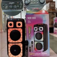 Ndr-066 40W Twin 6.5 "Party Speaker with Wireless Microphone