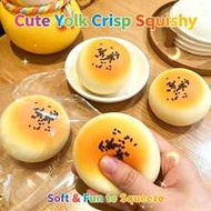 1pc Viral Squishy Egg Tart Toy, Super Soft & Slow Rebound Stress Relief Toy. Fluffy, Skin-Friendly &