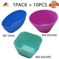 Jelly Mould 10pcs / Pudding Mould / Acuan ( round , square ,oval , love )KA9