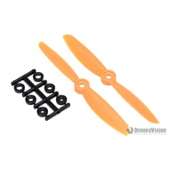 HQProp 5x4.5 Orange Multi-Shaft Dedicated Propeller Glass Fiber Composite Material 2 Pcs (One Front 