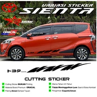 Toyota Sienta Door Sticker Cutting Sticker car variations