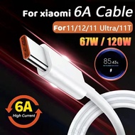 For Xiaomi 67W Turbo Fast Charger with 6A USB C Cable for Xiaomi 14 13 12 11 10 Poco F7 F8 X4 Pro X3