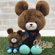 【預訂】旺角店- 日本🇯🇵 the bear’s school Jackie 熊 和 Chucky 毛公仔 |  藍衫抱黑熊 細公仔匙扣｜公仔