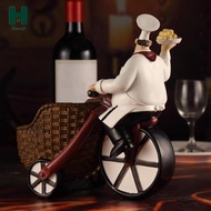 Homyl Chef Wine Rack Freestanding Resin Wine Display Stand Liquor Holder for Basement Wine Cellar
