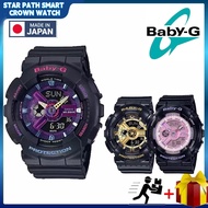 (2-year warranty) jam tangan perempuan 100% Original Baby G BA-110 Woman Resin watch strap Girl Ladi